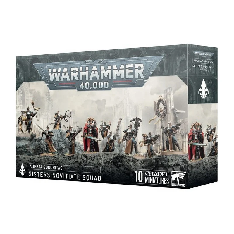Miniaturas de la Escuadra de Hermanas Novicias de Adepta Sororitas para Warhammer 40K de Games Workshop.