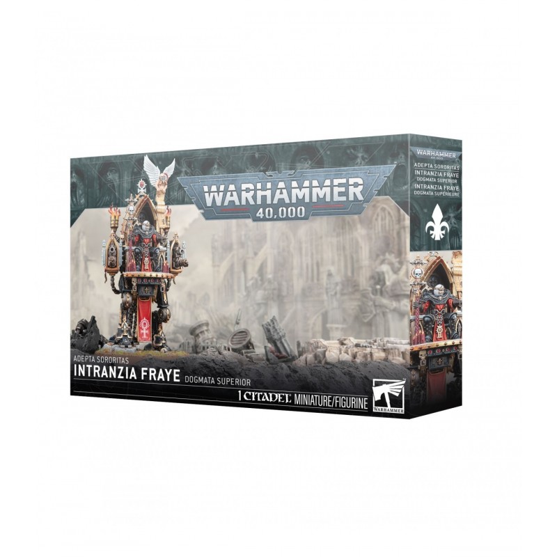 Miniatura Intranzia Fraye Dogmata Superior de Adepta Sororitas para Warhammer 40,000 de Games Workshop.