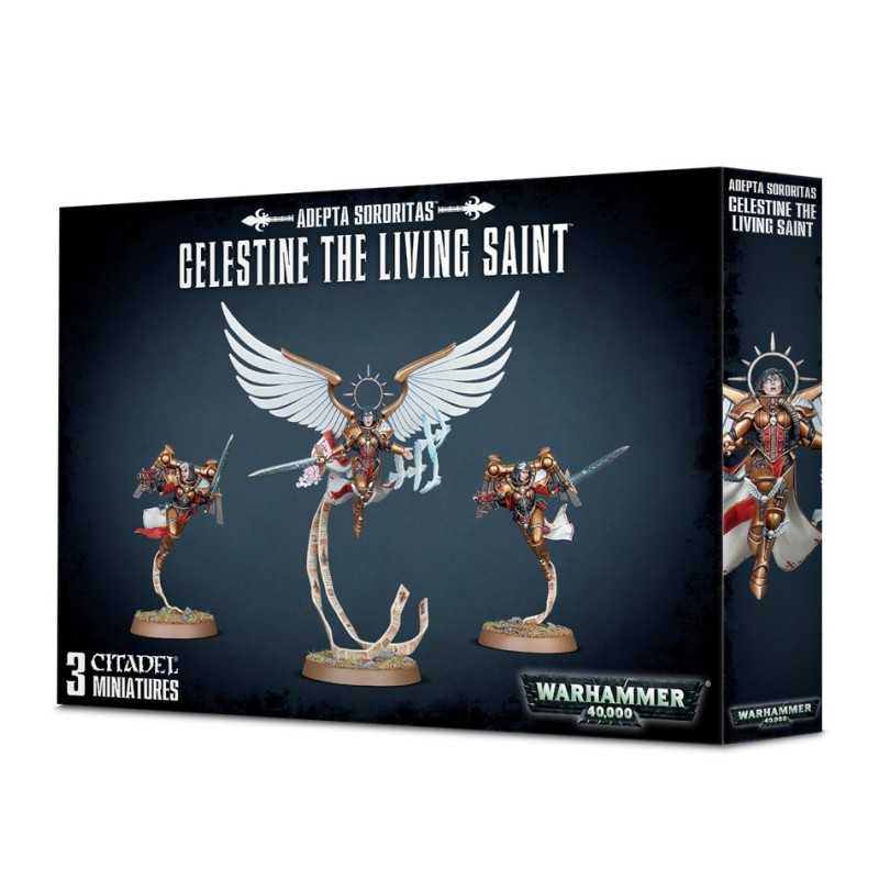 Miniatura Saint Celestine de Adepta Sororitas para Warhammer 40,000 de Games Workshop.
