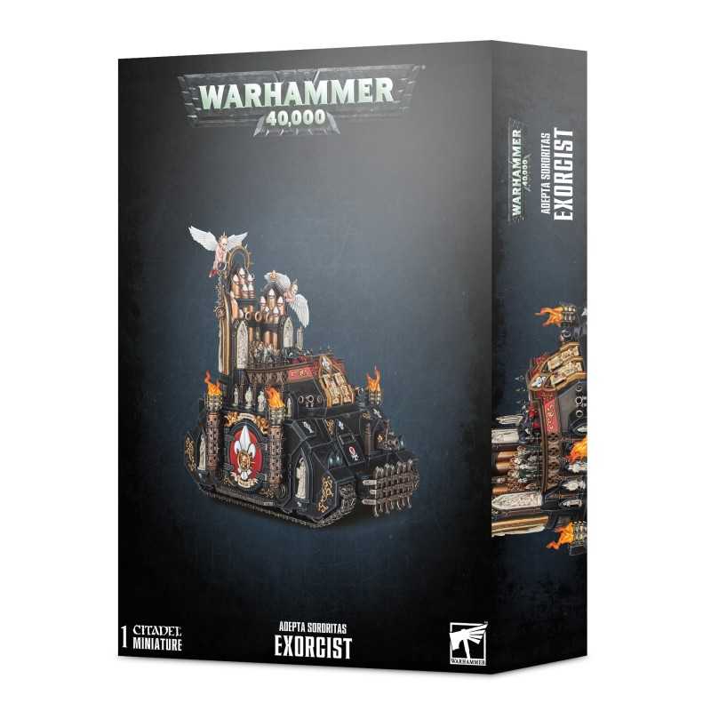 Miniatura del Tanque Exorcista de Adepta Sororitas para Warhammer 40,000 de Games Workshop.
