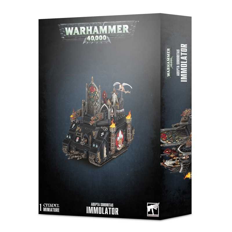 Miniatura del Tanque Inmolator de Adepta Sororitas para Warhammer 40,000 de Games Workshop.