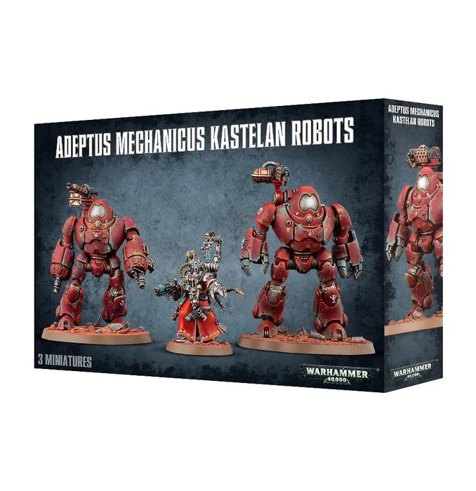 Miniaturas Robots Kastelan de Adeptus Mechanicus para Warhammer 40,000 de Games Workshop.