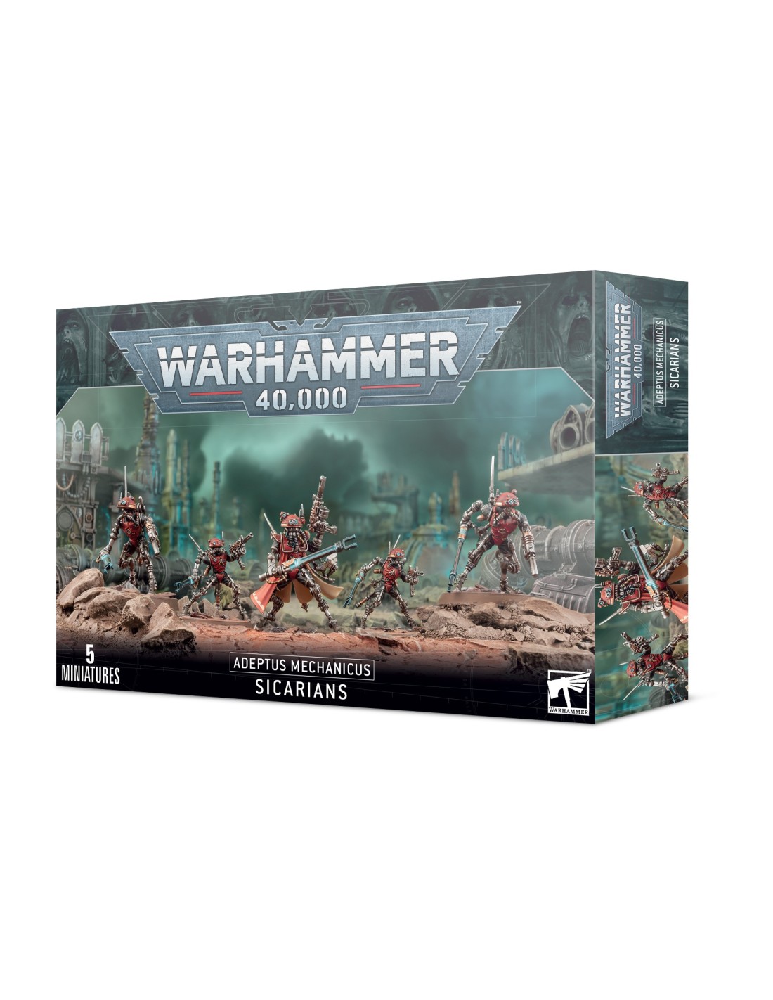 Miniaturas Sicarians de Adeptus Mechanicus para Warhammer 40,000 de Games Workshop.