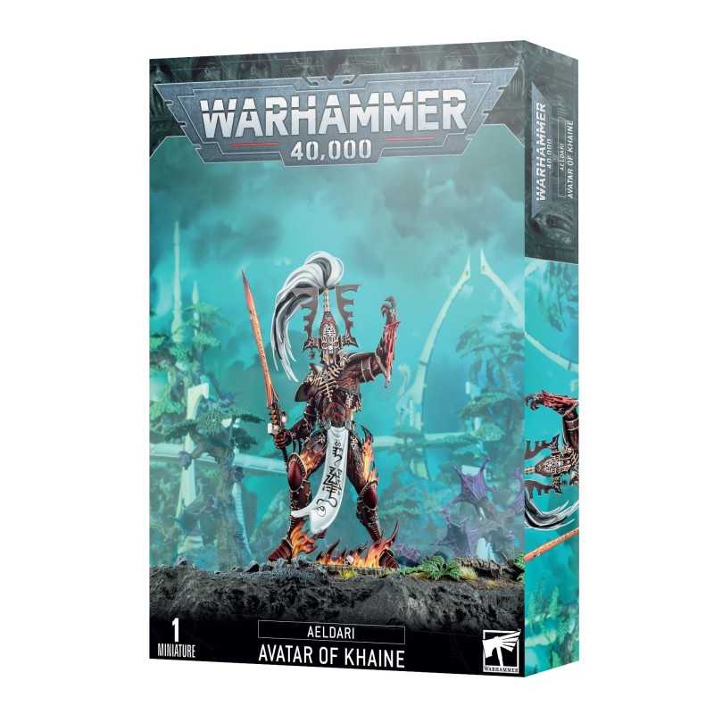 Miniatura Avatar de Khaine de Aeldari para Warhammer 40,000 de Games Workshop.