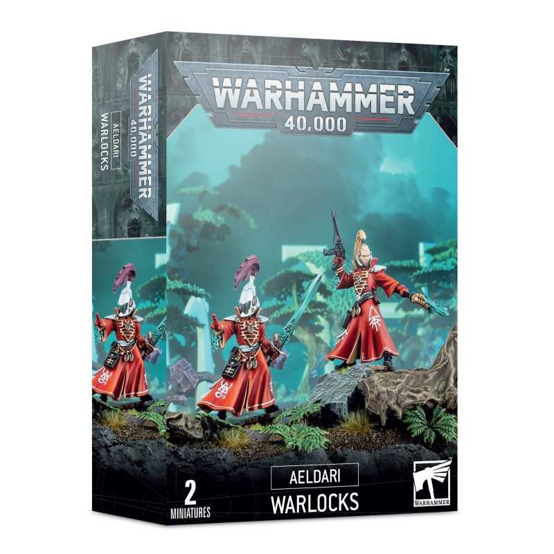 Miniaturas Brujos de Aeldari para Warhammer 40,000 de Games Workshop.