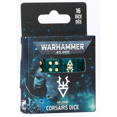 Set de dados oficiales Aeldari Corsairs para Warhammer de Games Workshop.