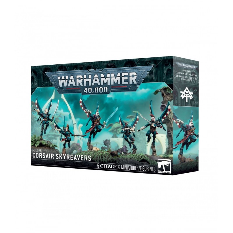 Miniaturas de Corsarios Saqueacielos Aeldari para Warhammer 40,000 de Games Workshop.