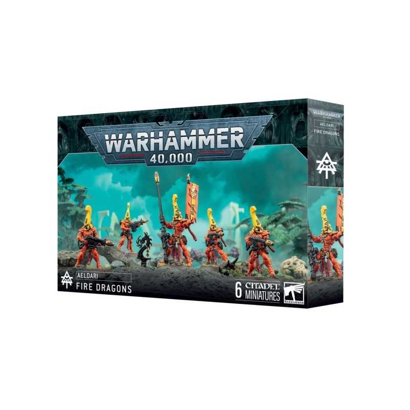 Miniaturas Dragones Llameantes de Aeldari para Warhammer 40,000 de Games Workshop.