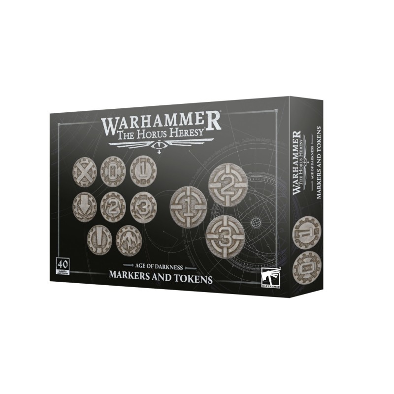 Set de marcadores y fichas Age of Darkness para Warhammer: The Horus Heresy de Games Workshop.