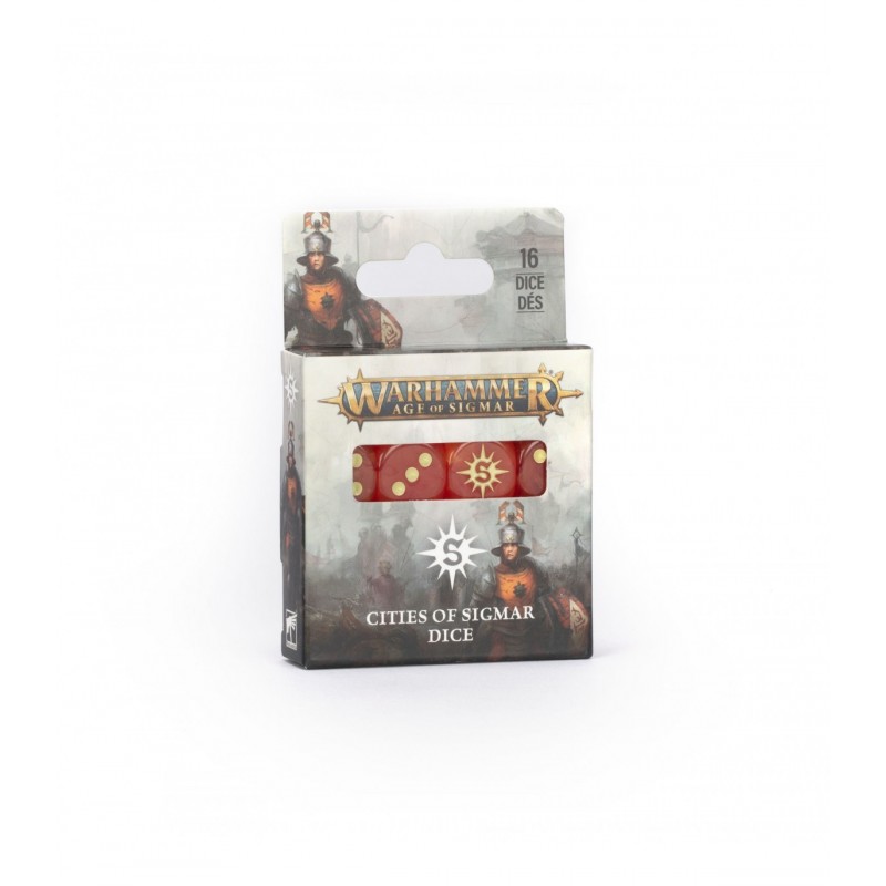 Set de dados oficiales Cities of Sigmar para Warhammer Age of Sigmar de Games Workshop.