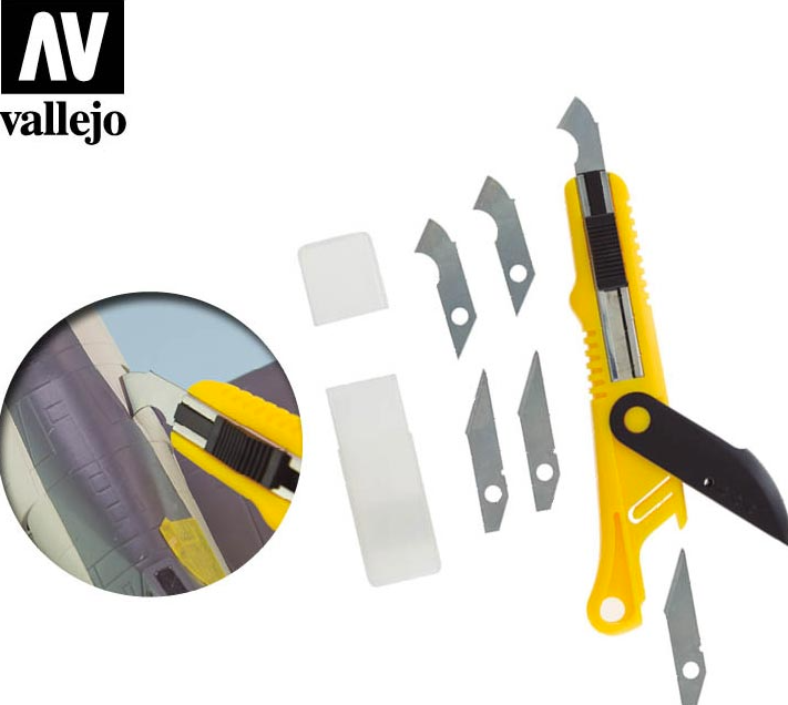 Cúter grabador con 5 cuchillas