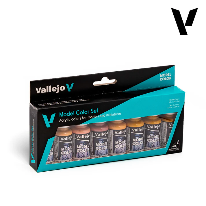 Set 8 Pinturas Face & Skin Tones Model Color Vallejo (70124)