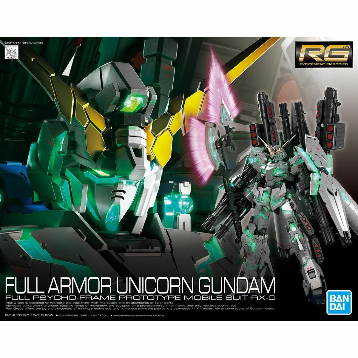 196_2970_s_g4m6u5snh5ufodskgyraxjsgju0w RG 1/144 Full Armor Unicorn Bandai Model Kit - Imagen 1